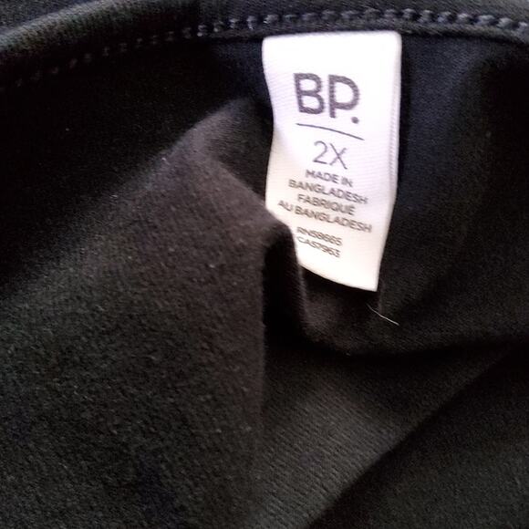 bp Nordstrom Women's Plus Halter Organic Cotton Mini Dress in Black - Picture 6 of 6